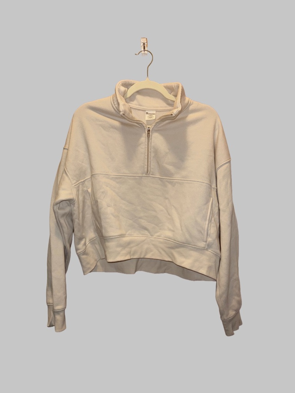 No Boundaries Half-Zip Crop Pullover